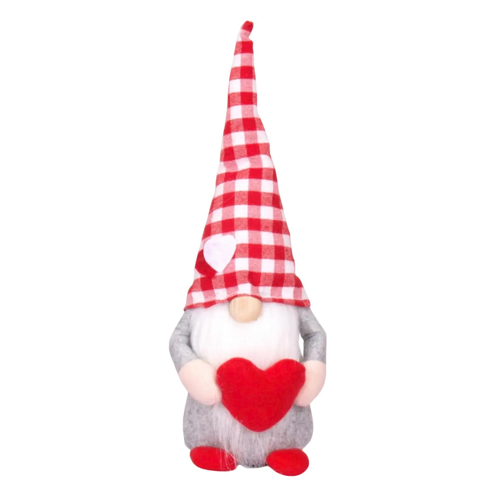 Mother S Day Valentine S Day Decoration Gift, Heart-Shaped Rudolph Faceless Old Man Couple Doll, Window Display, Living Room Decoration. One Size