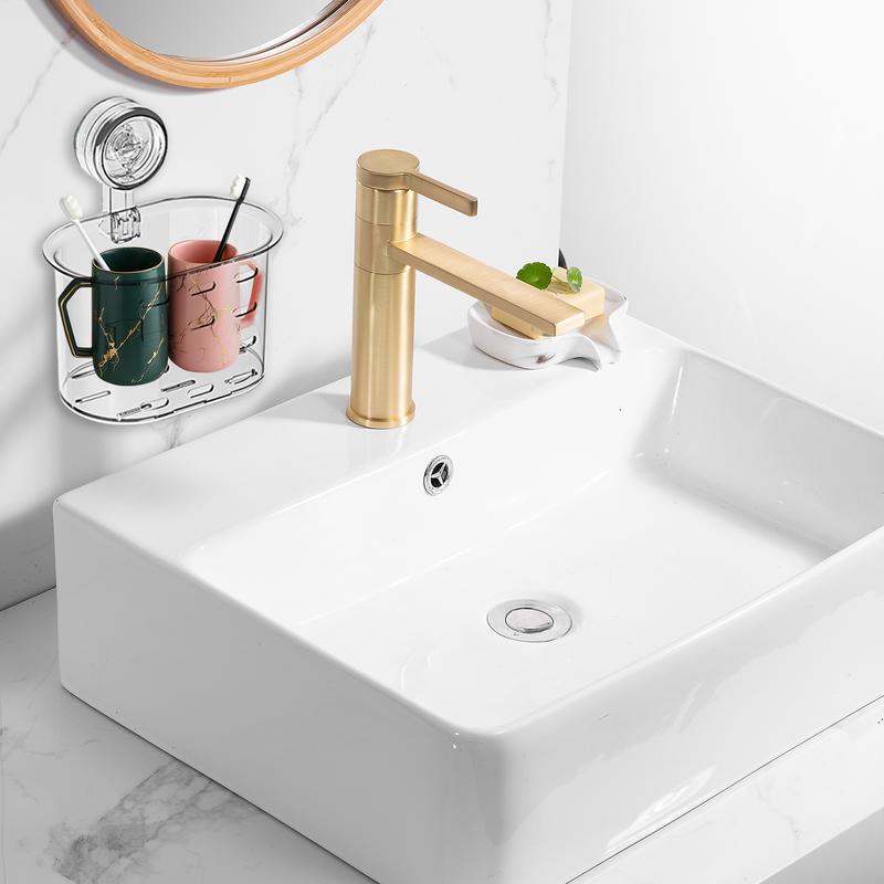 Baderom Dusjorganisator Dusjholder Veggmontert Boks Klar Boks Avtakbar Holder Sugekopp Uten Boring Oppbevaringsbeholder For