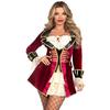 S-XL středověký sexy ženský pirátský kostým Karibský vikingský kostým, dvorní cos kostým, halloweenský kostým