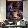 Creepy Clown Tapestry Spooky Room Tapestry Wallmounted Fashion Print Homestay Soft Decoration Tapestry Wall Decoration Home Decor