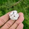 Natural African Amethyst Rough 925 Silver Promise Adjustable Ring For Girls
