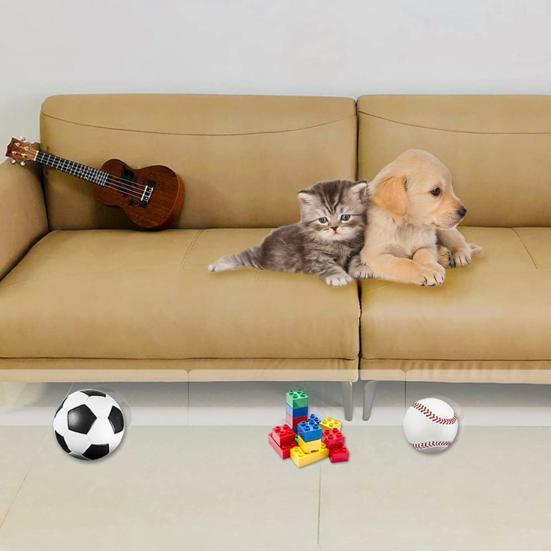 5Pcs Acrylic Sofa Bumpers with Strong Adhesive Tape Transparent Under-Bed Bumpers Prevent Things from Getting Under The Furniture for Hard Surface