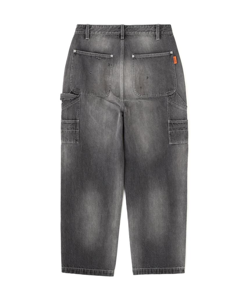 Avirex UNIVERSAL OVERALL DENIM DOUBLE KNEE PAINTER XL 010 PANTS, Men's Black, 783-5111201