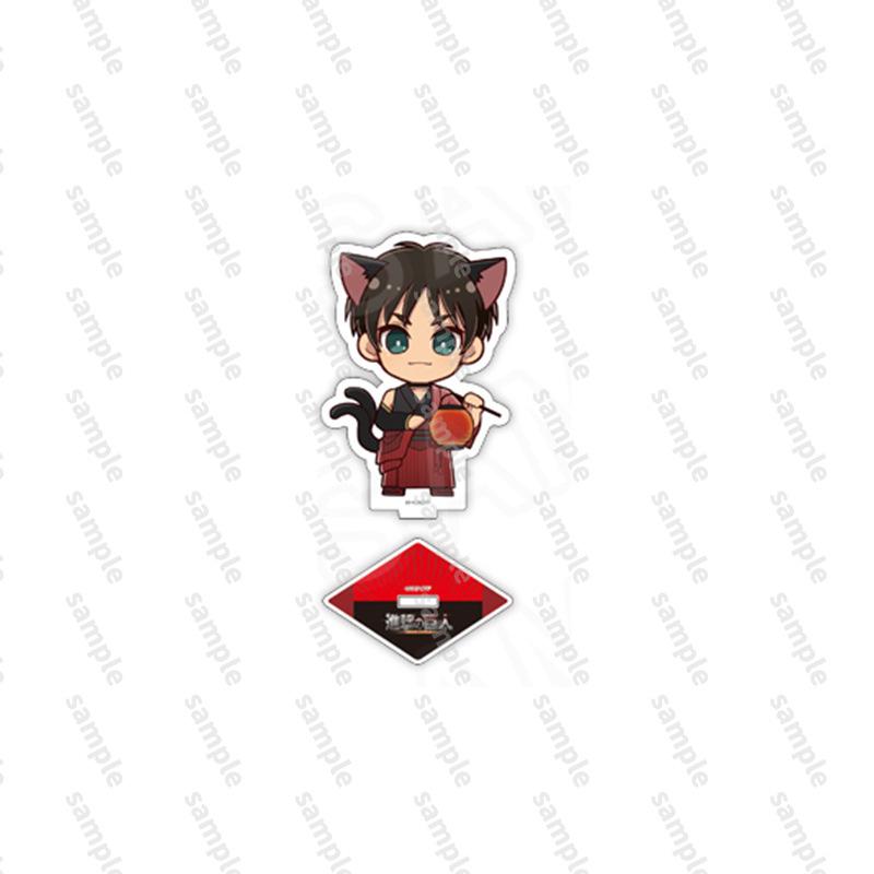 Attack On Titans Japanese Anime Peripherals Princess Cafe Version Acrylic Stand Collectible Desk Ornaments Creative Gift For Boy