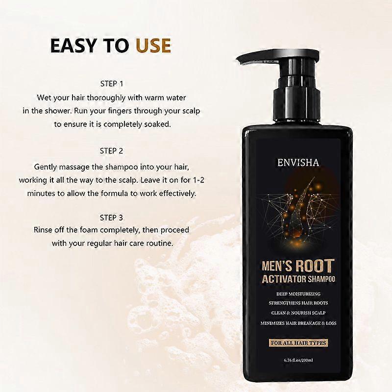 Root Activator Shampoo - Hair Growth Root Activator Shampoo for Men and Women - Hair Growth Shampoo for Hair Loss and Thinning Hair, 200ML