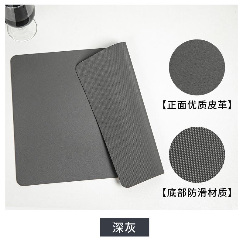 Nordic Style PVC Leather Placemats with Non Slip Bottom Waterproof Oil Resistant Heat Insulation Dining Table Mats for Home Use