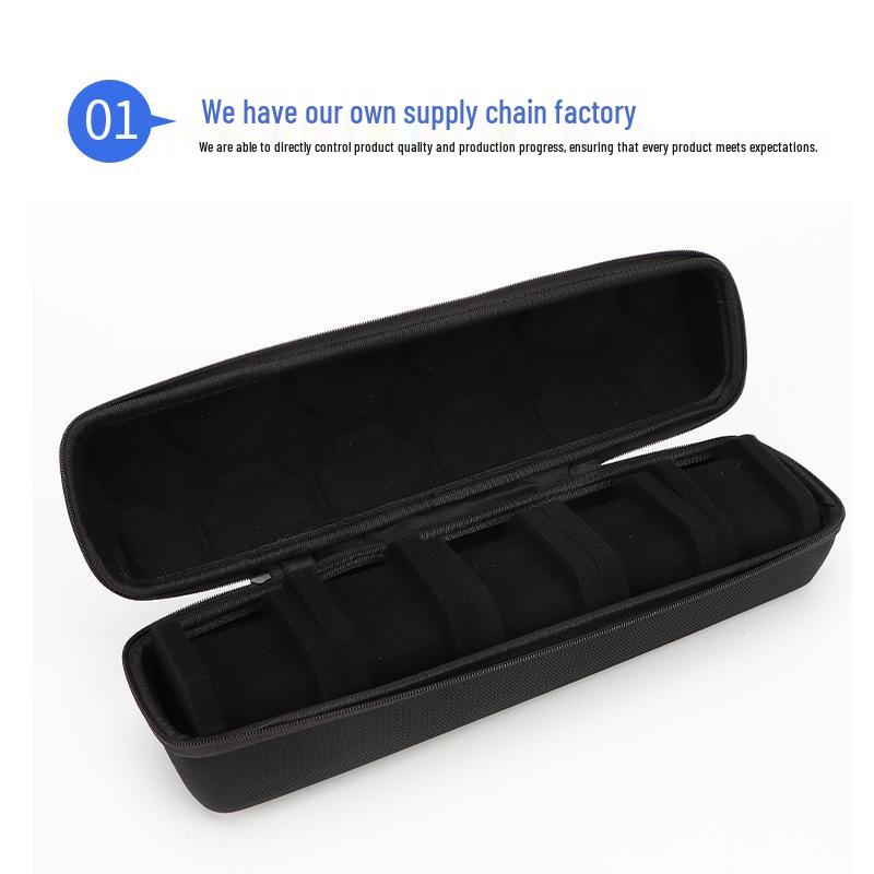 Portable Watch Organizer Bag, 5-Slot EVA Case for Jewelry and Watch Protection