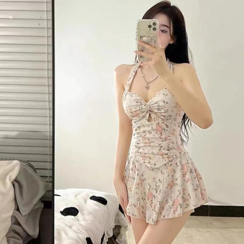 Moteriškas Korėjietiškas Seksualus Viengubas Maudymosi Kostiumas Pilvo Kontrolė Liekninantis Aukšto Juosmens Maudymosi Kostiumas Karšto Šaltinio Paplūdimio Apranga Elegantiškas Maudymosi Kostiumas