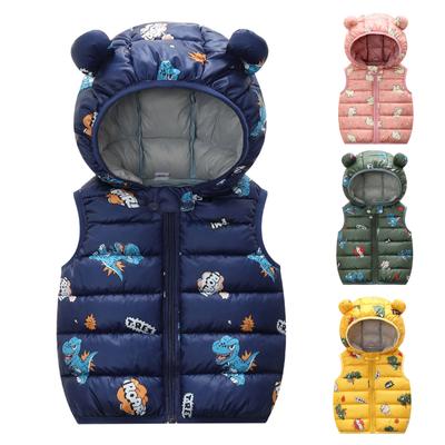 Batoľatá Baby Girls Winter Cartoon Kabát odolný voči vetru Teplá vrchná vesta s kapucňou