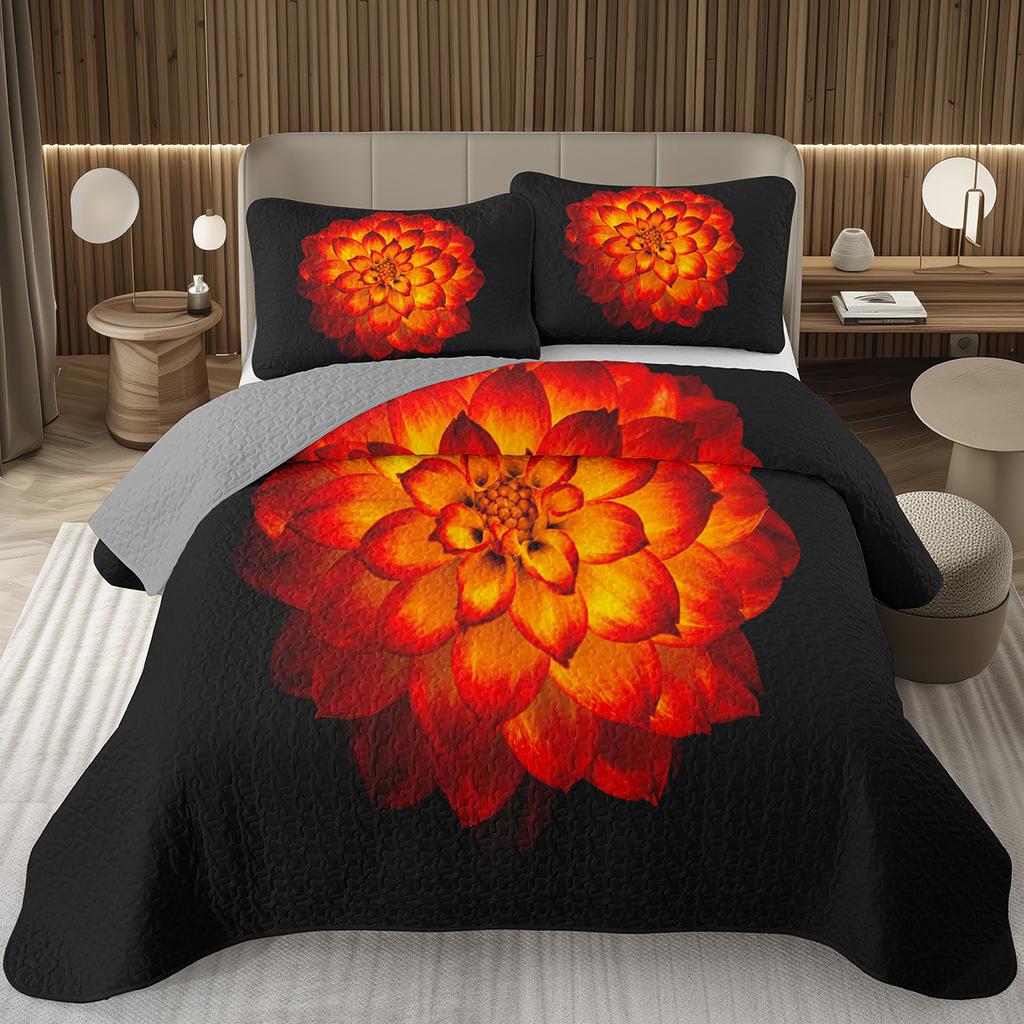 Purple Lavender Bedspread Set Botanical Floral Coverlet Twin Queen Garden Flower Quilted Bedding Set For Girls Women Bedroom