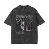 T-shirt Vintage Lavata Crystal Castles Album Musicale II Stampa Double Face Uomo Punk Gotico T-shirt Uomo Cotone Oversize