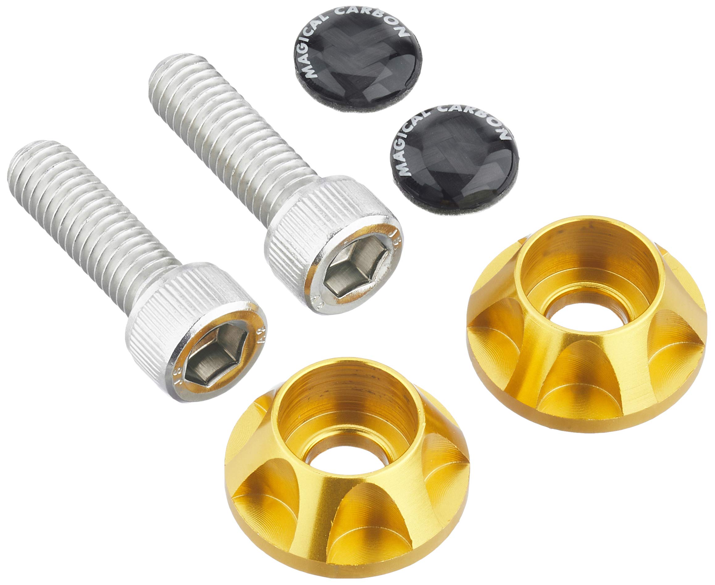 HASEPRO Magical Carbon Sheet Номерной болт Украшение (2 куска) Золотые BGA-1GLD M6