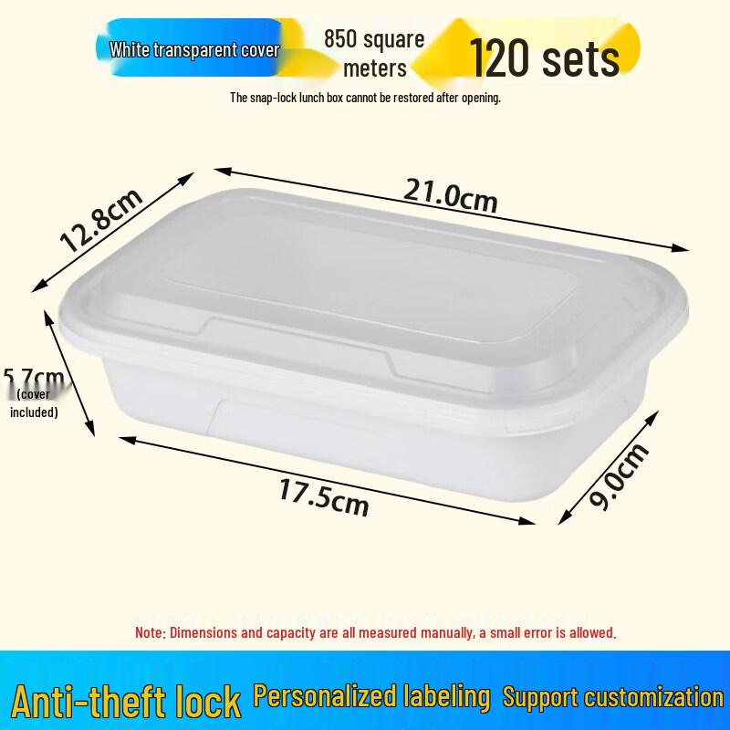 Qīwēi Premium Disposable Rectangular Paper Takeaway Container with Secure Lid