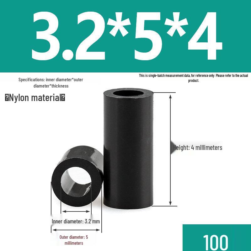 Nylon Wear-Resistant Hollow Cylindrical Spacer Sleeve and Bearing Bushing