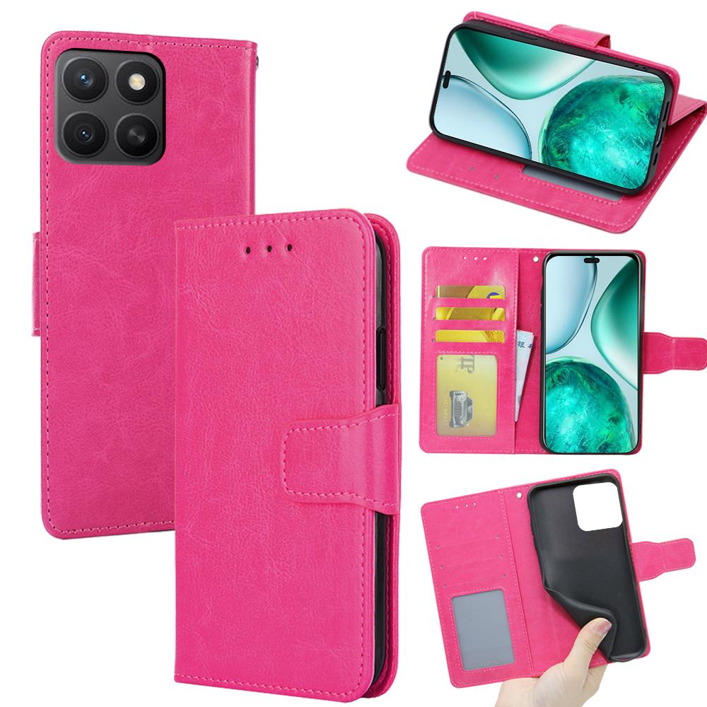 For Honor X8c 4G Case Wallet PU Leather + TPU Folding Stand Phone Cover