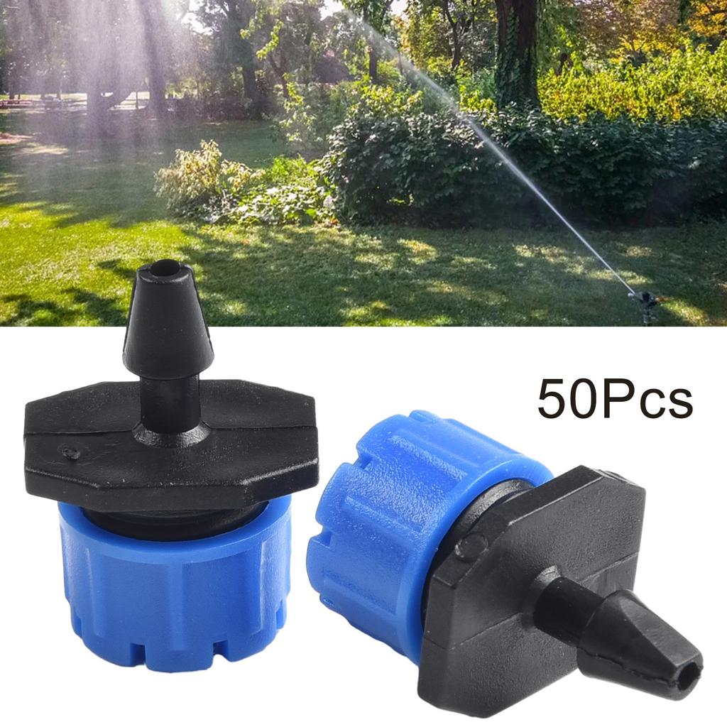 50PCS Adjustable Irrigation Sprinkler Garden Drip Emitters Spray Rotating