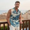 Gilet Camicia da Lavoro da Uomo con Revers e Bottoni - Top Leggero Senza Maniche