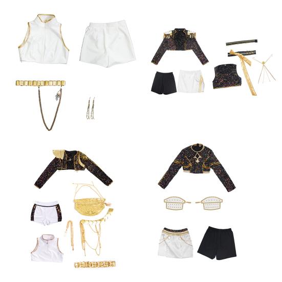 Girls Demon Hunters Costume Halloween Pop Singer Cosplay Outfits Full