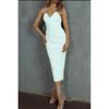 Fashion European and American Women Clothes Sexy Tube Top Sleeve Slit Solid Dress Sexy Solid Color Dress