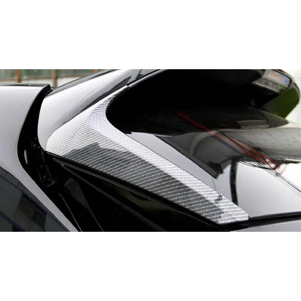 Car Accessories Fit for Toyota Highlander ABS 2014 2015 2016 2017 2018 2019 Side Rear Window Spoiler Wing Cover Trims (Carbon Fiber) 2PCS