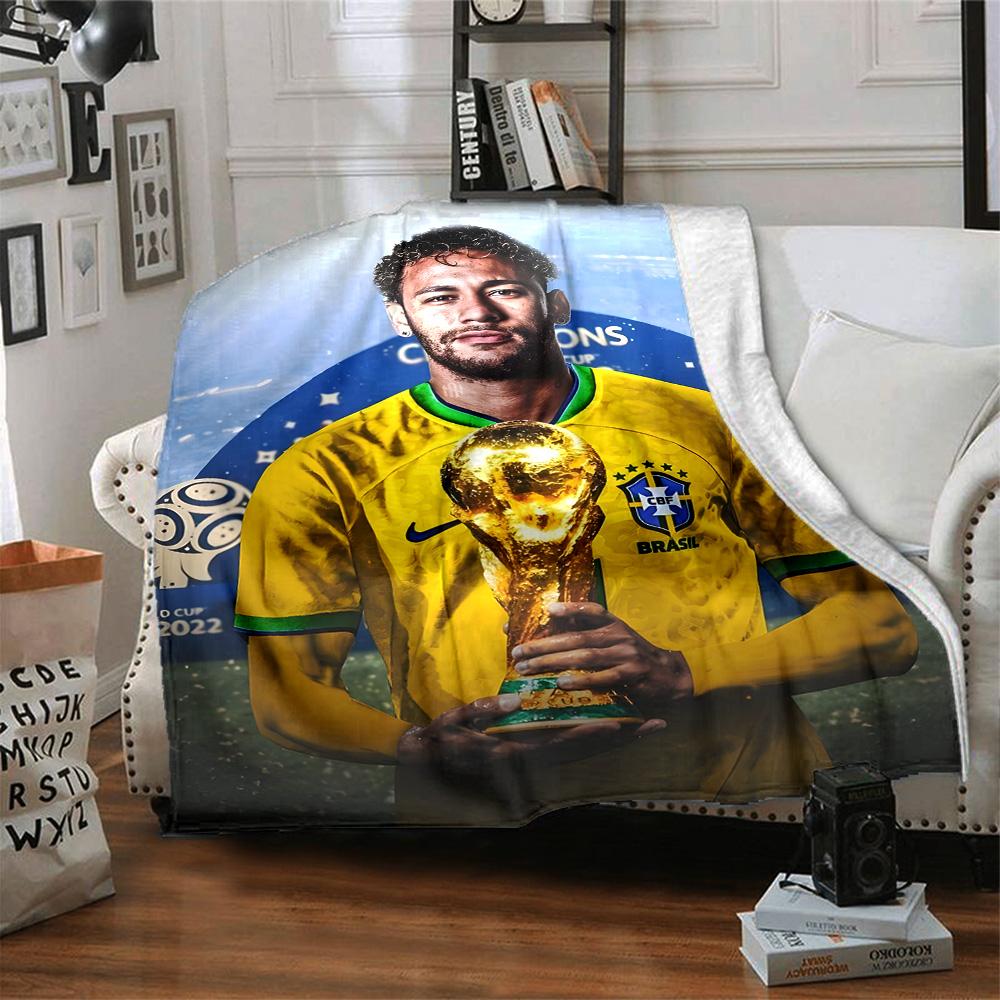 1pc Neymar1 Blanket, Gift, for Men and Women, Soft Blanket, Good for Sofa Bed Couch Travel, Lightweight Flannel Blanket