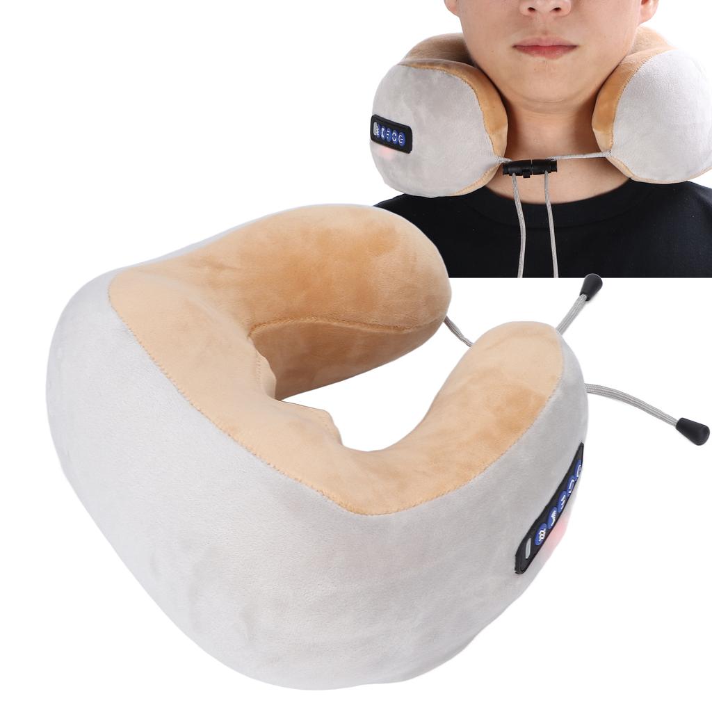 Rechargeable U Shaped Massage Pillow Electric Neck Cervical Massager Car Neck Protector