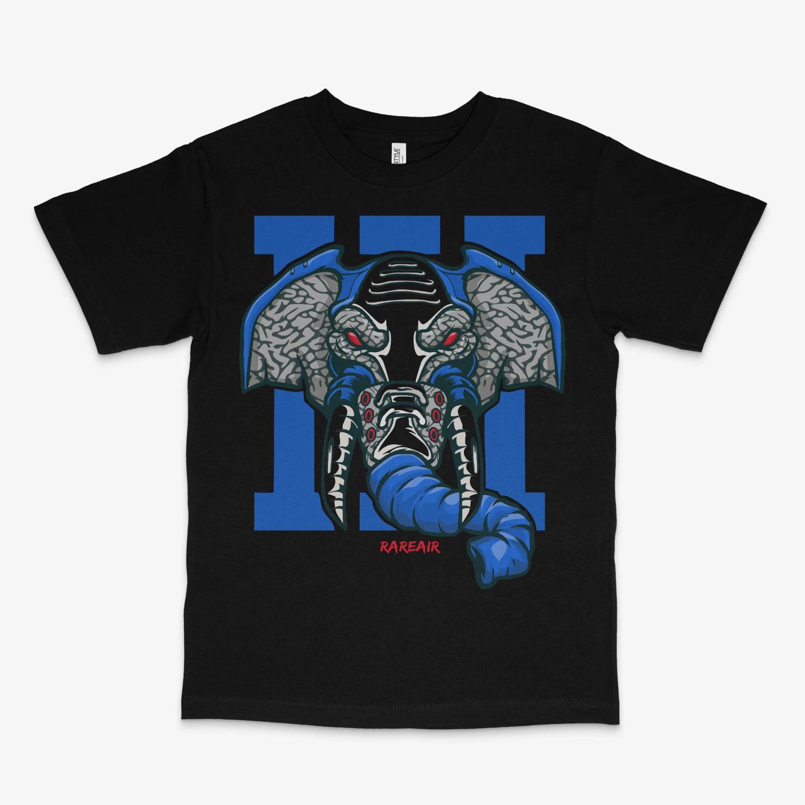 Elephant True Blue 3s Black Tee XXXL