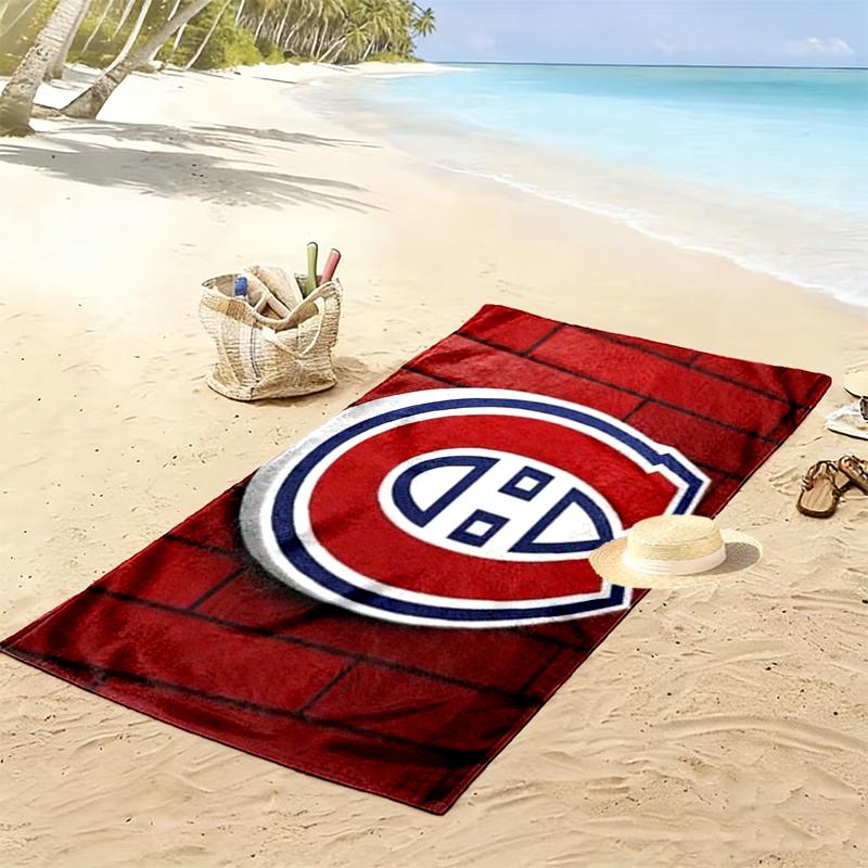 Montreal Canadiens Print Beach Towel, Large Soft Quick Dry Towel for Beach Camping Swimming