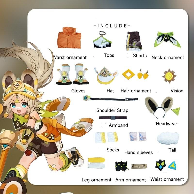 

Genshin Character Impact Костюм для косплея Женщина Качина Костюмы Одежда для выступлений 3XL