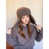 Women S Lamb Fur Earmuff Trapper Hat Warm Winter Casual Hat