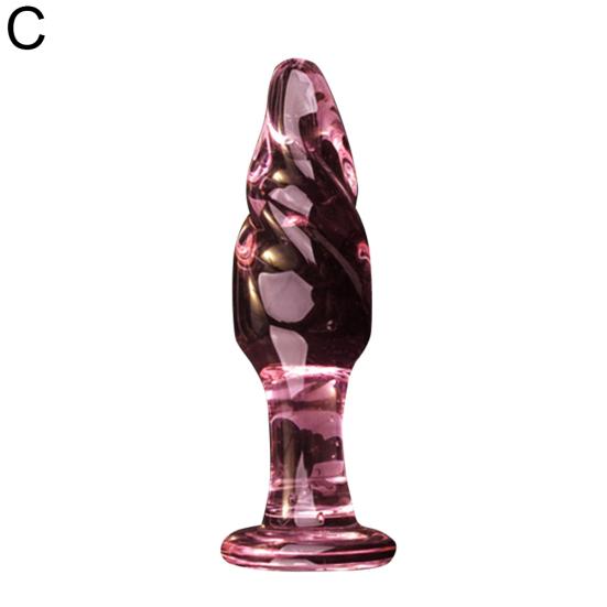 12mm Glass Butt Plug Anal Bead Fake Penis Dildo Adult Sex Toy for Women Men