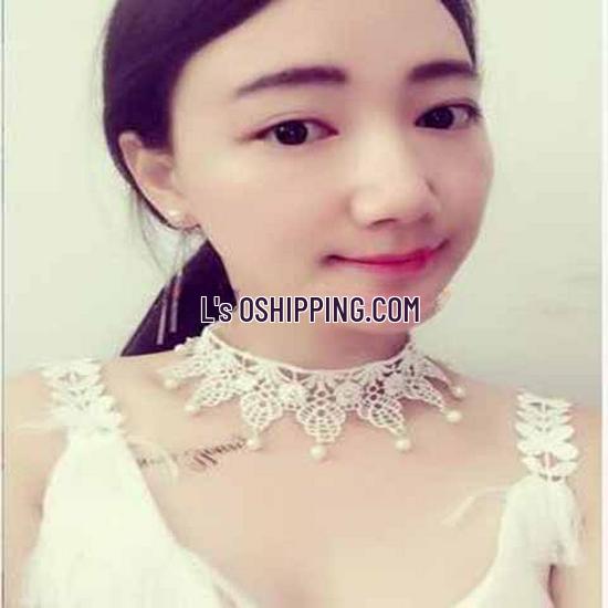 

Элегантное европейское и американское белое кружевное ожерелье на ключицу - изысканные модные украшения