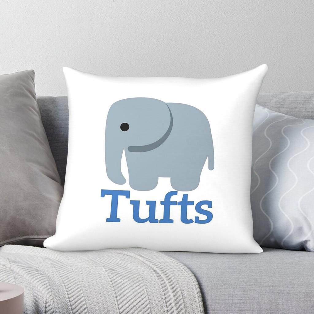 Tufts Elephant Jumbos Square Pillowcase Polyester Linen Velvet Pattern Throw Pillow Case Sofa Cushion Cover Wholesale