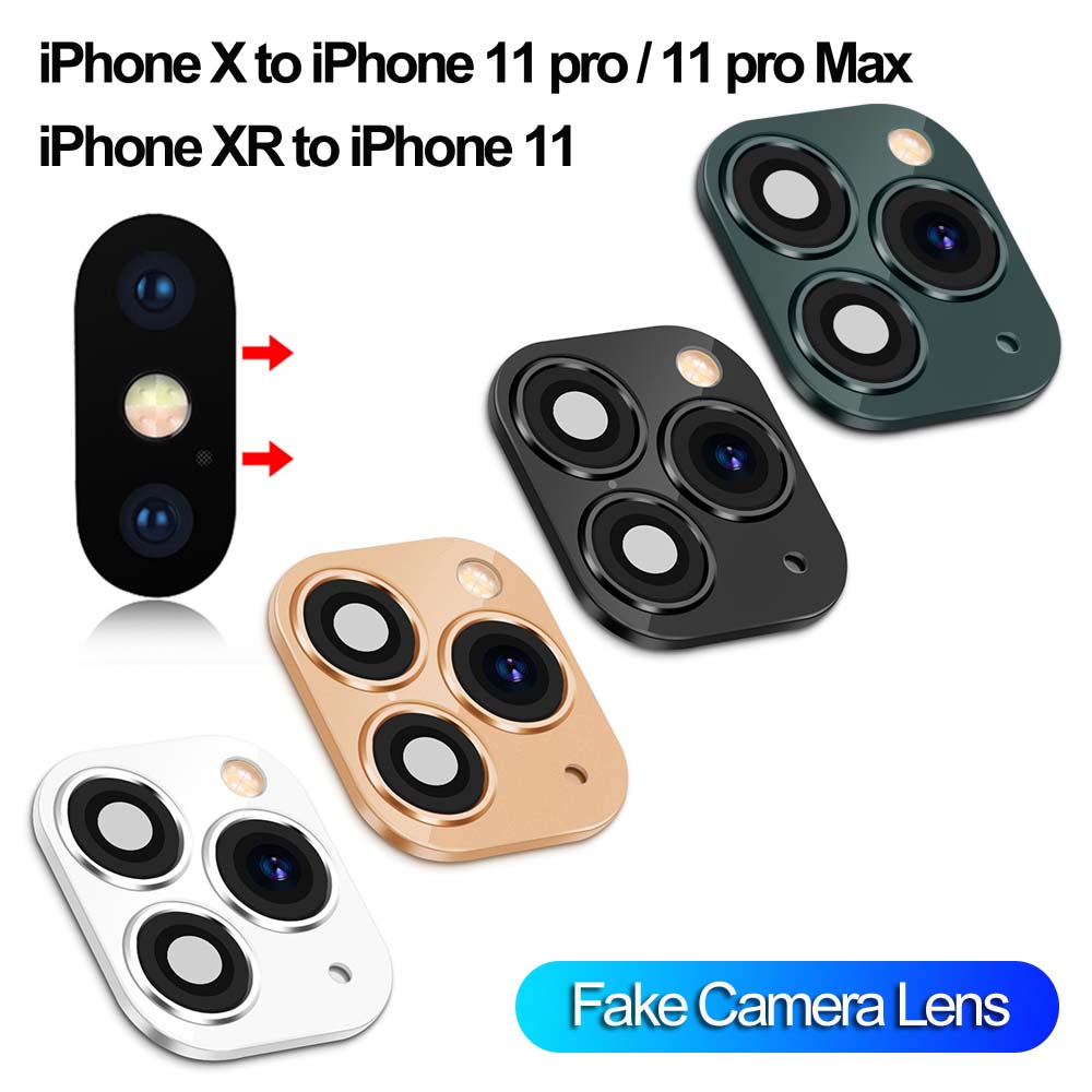 Falsches Kameraobjektiv-Aufkleber Zweite Wahl Für iPhone Handy Upgrade Displayschutzfolie für iPhone X / XS Max Wechsel zu iPhone 11 pro Max