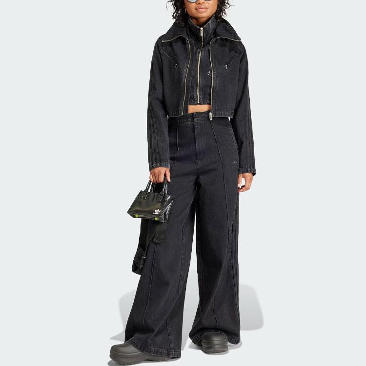 Adidas Originals Fashion Montreal Denim Jeans Women Jeans Black IT7271