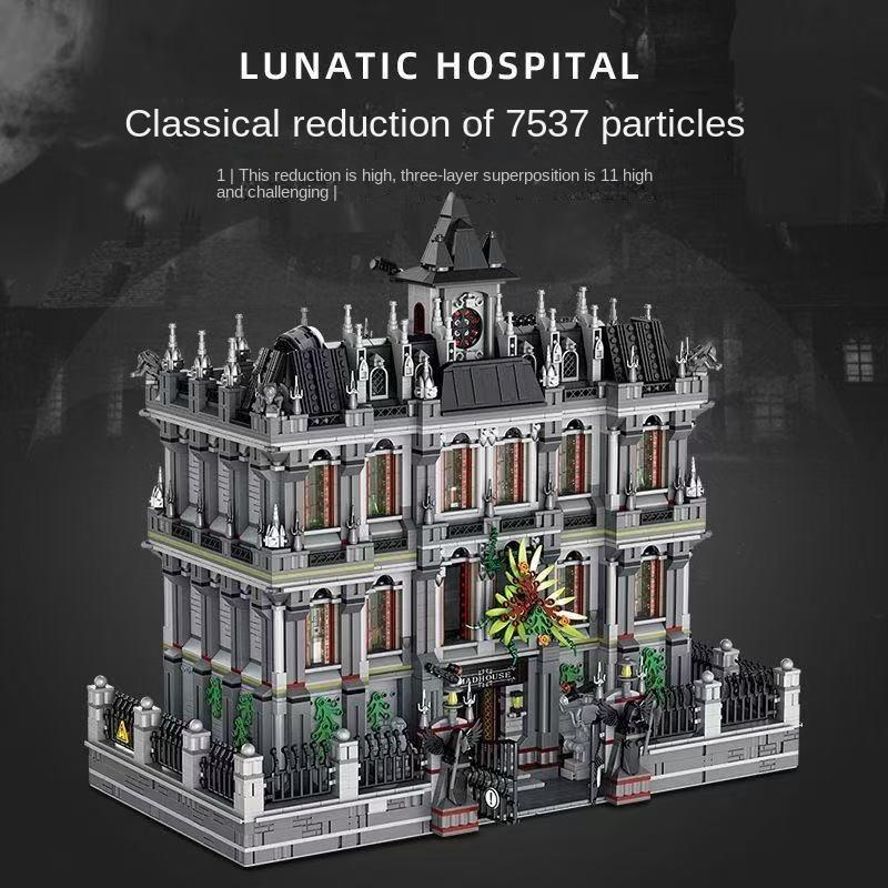 Arkham Asylum of Sanctuary Assembled Building Block Adult Difficult Building Model Toy