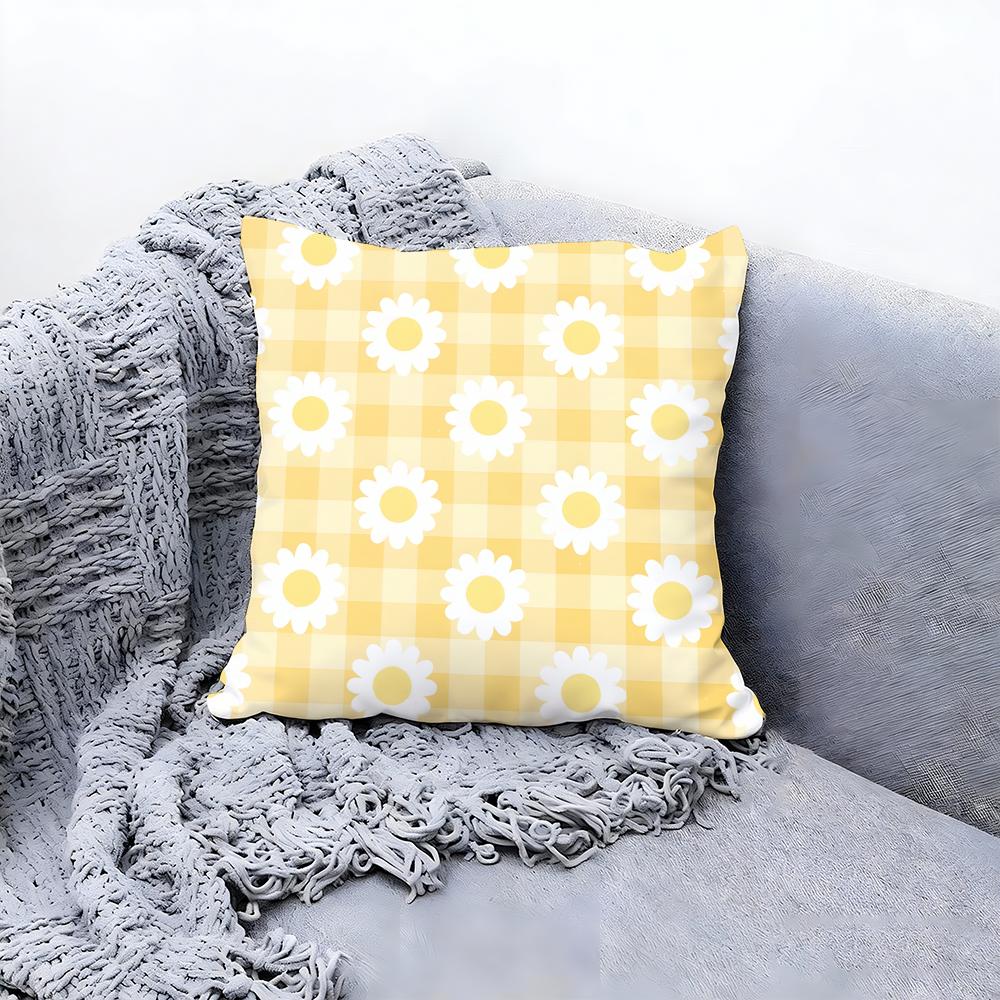 Retro Checkerboard Pattern Print Cushion Cover Premium Comfort Reversible Pillow Cove In One Design for Any Room Car Interior