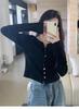 Women's Korean Style V-Neck Button-Down Cardigan Sweater - Autumn/Winter Fashion Knit Outerwear