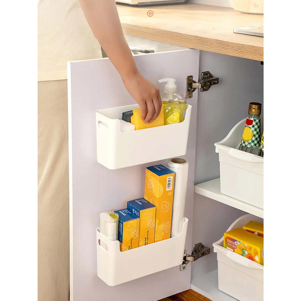 Plastic Bag Storage Box Multifunctional Trash Bag Container Garbage Bag Holder Kitchen Cabinet Storage Organizer