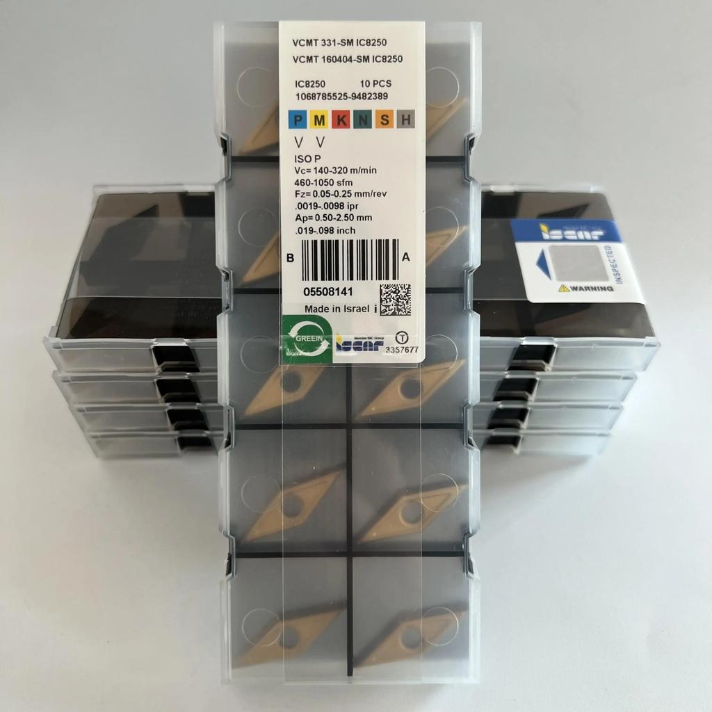 ISCAR / VCMT160404-SM IC8250 Industrial indexable carbide inserts 10 Pcs