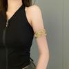 Euro-American Metal Open Armlet Bangle: Trendy Dual-Use Bracelet with Influencer Style