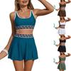 Women's Slimming Two-Piece Swimsuit Ruched Tummy Bathing Suit Swimwear