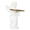 Vassoio Statua Angelo Bambino Design 11,8 pollici di Altezza Intagliato a Mano Ricchi Dettagli Resina Figurine Cherubino per Camera da Letto