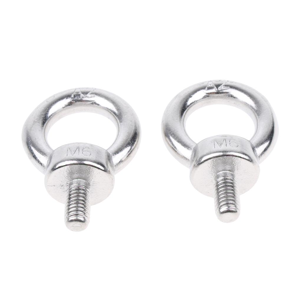 Pack Of 10 Eye Bolts M6 304 Stainless Steel Eye Bolts Ring Round Eye - View #5