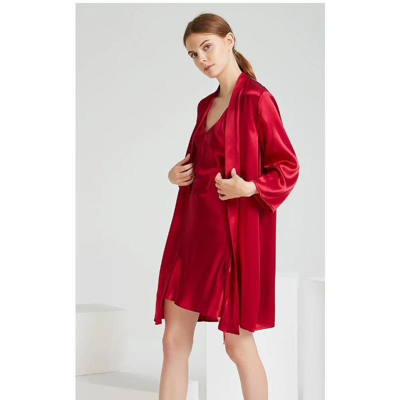 

Шелковая пижама, классическая шелковая пижама средней длины, пижамы XL