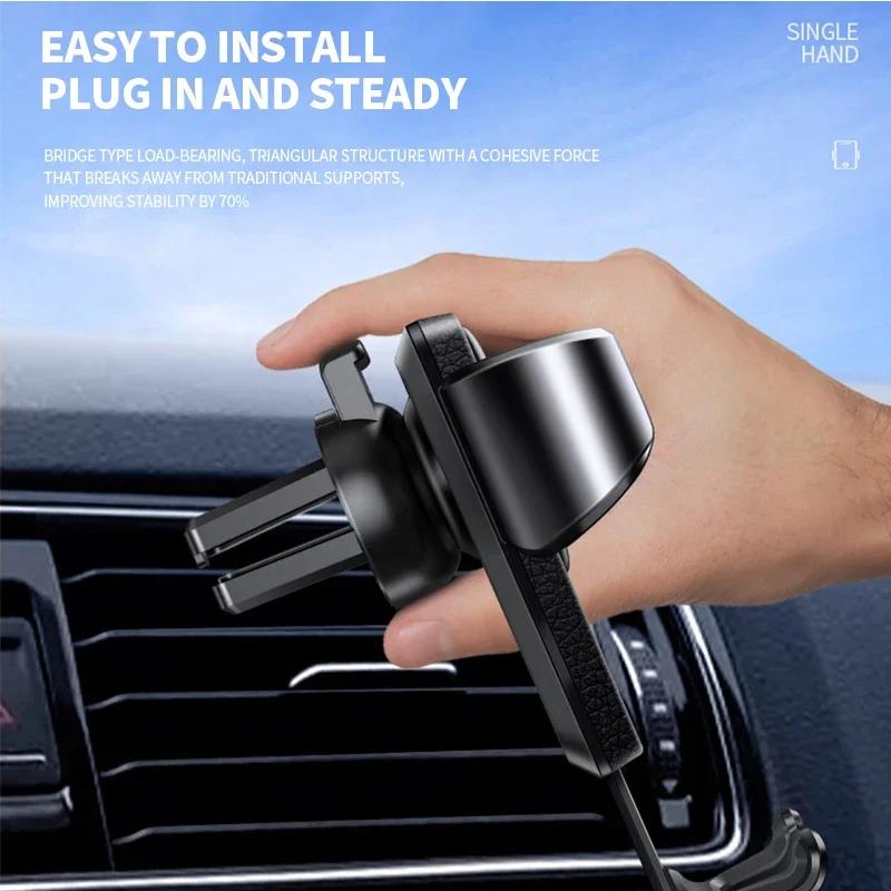 Gravity Car Air Vent Clip Mount Mobile Cell Stand Smartphone GPS Support For Nissan X-trail Almera Qashqai Tiida Car Accessories