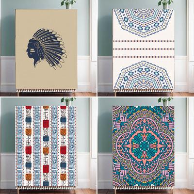 Bohemia Cabinet Dust Cover Short Curtain Half-curtain Kitchen Storage Shoe Shelf Wardrobe Dust Cover Window Door Decor Curtain