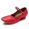 Neue Square Dance Schuhe Damen Moderne Stepp Latein Tanzschuhe für Damen Jazz Lederschuhe Mittlerer Absatz