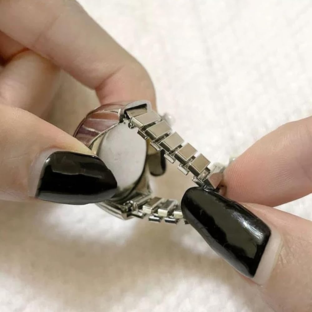 Creative Movement Adjustable Ring Watch for Women and Men, Stacking Design, Unique Style