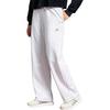 New Adidas Embossed Monogram Fleece Pants Knitted Sports Pants Women's White IJ9627